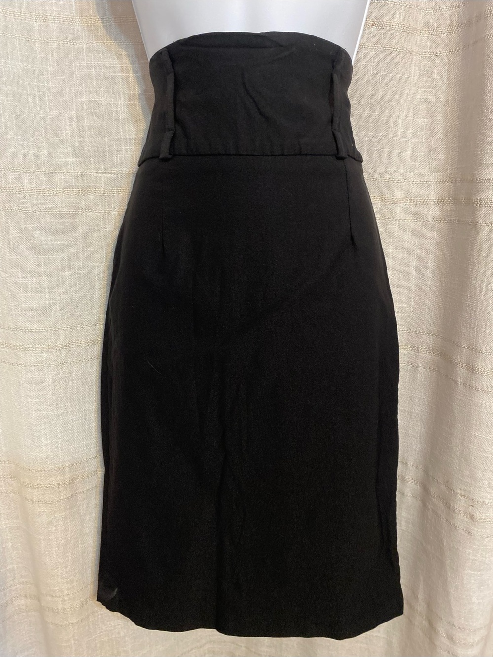 Body Central High Waisted Pencil Skirt L Black Corset Waist Discontinued Trend